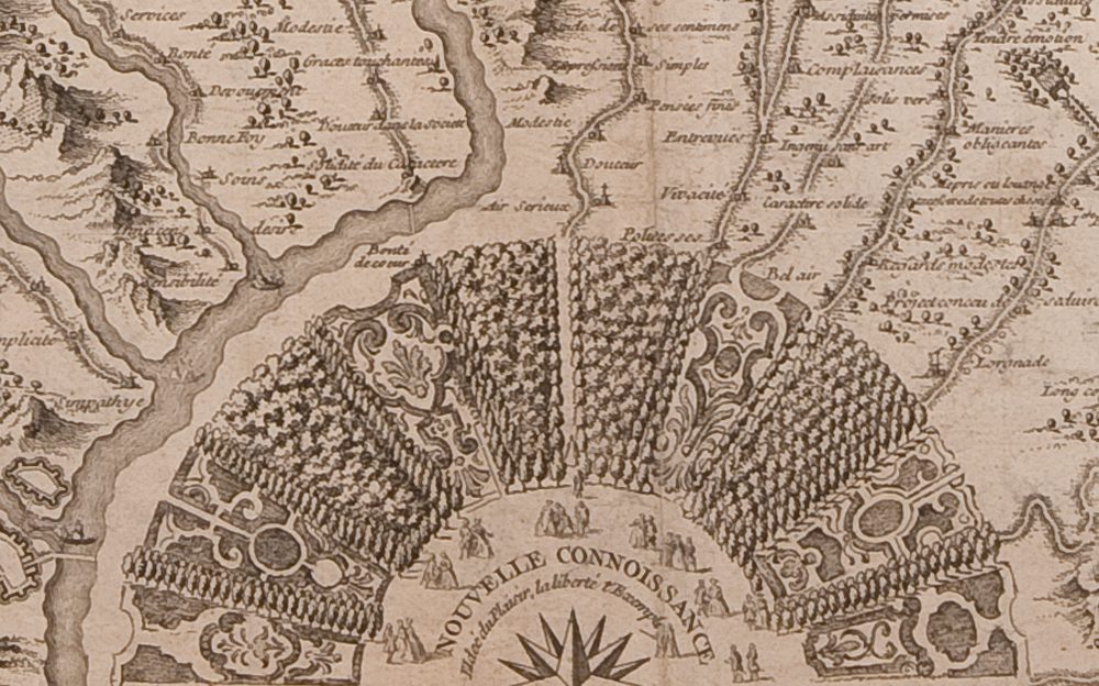 Detail of The Empire of the Heart (L’Empire du Coeur), 1752. Published by Longchamps et Janvier, Paris.