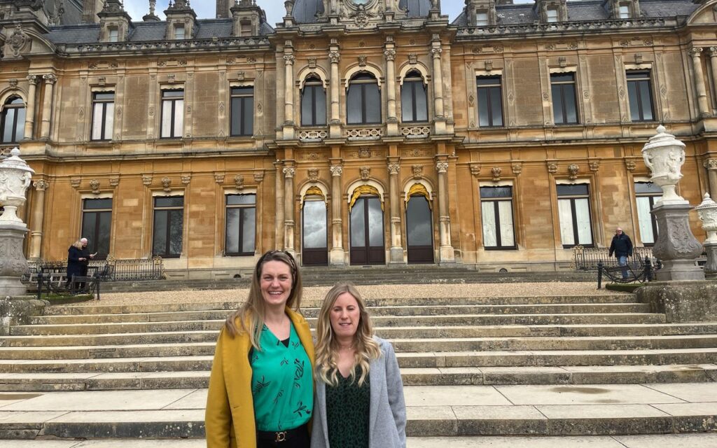 Founder Rosie Axon and Communications Lead Katie Dunne from Chiltern Music Therapy at Waddesdon