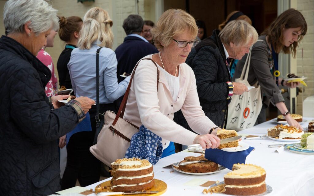 Waddesdon staff and volunteers at a charity of the year event
