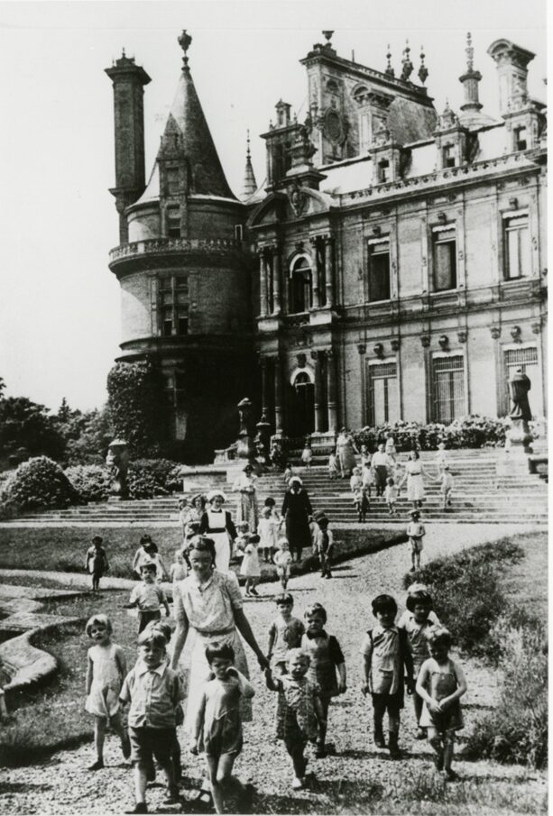 Walking acros the parterre c.1940